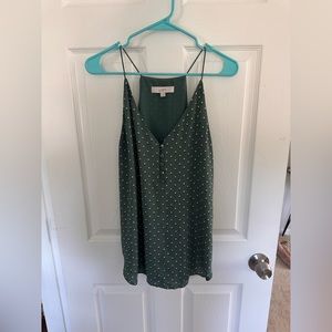 Size medium green loft blouse with button details